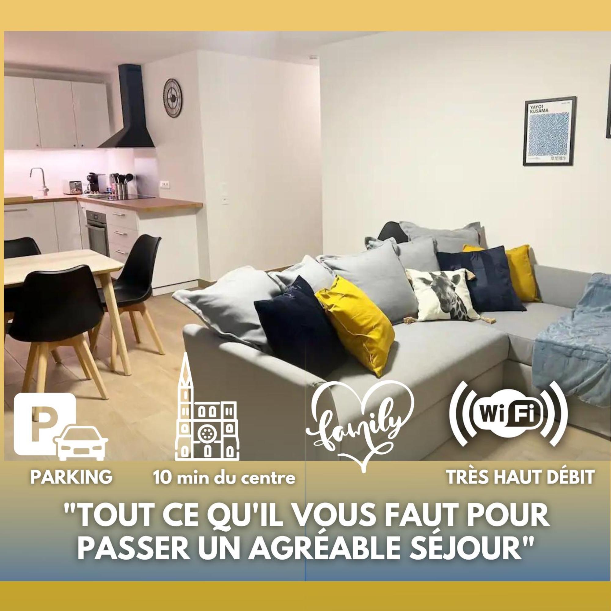 Grand Appart Neuf Lumineux, Parking Gratuit, 10 Min Centre Strasbourg Exterior foto